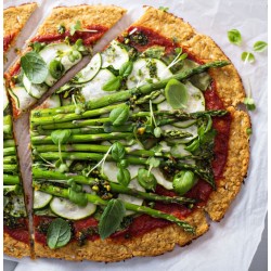 Pizza de espelta con verduras